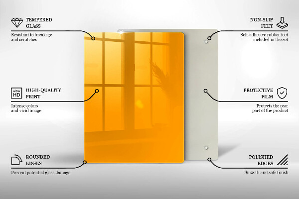 Zaščitna plošča za štedilnik Temno rumene barve