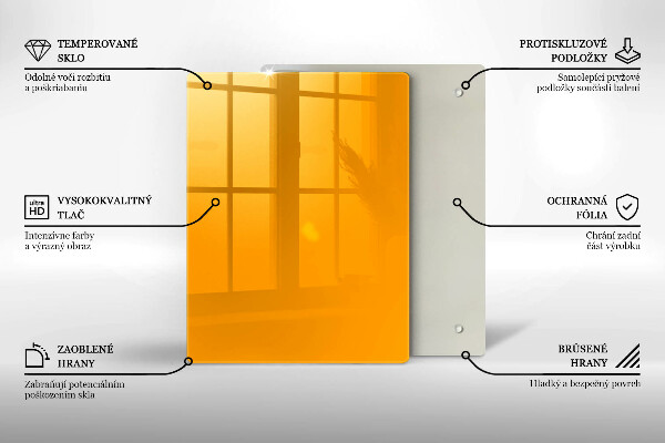 Zaščitna plošča za štedilnik Temno rumene barve
