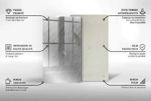 Zaščitna steklena plošča za štedilnik Kovinska tekstura ozadja