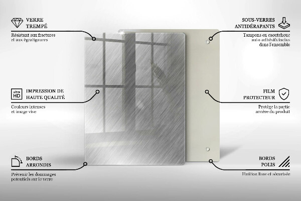 Zaščitna steklena plošča za štedilnik Kovinska tekstura ozadja