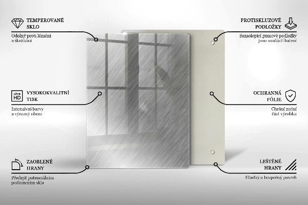 Zaščitna steklena plošča za štedilnik Kovinska tekstura ozadja