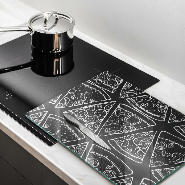 Zaščitna steklena plošča za štedilnik Ilustracija pice