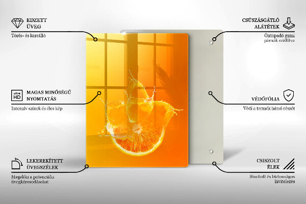 Zaščitna plošča za štedilnik Sočno oranžno sadje