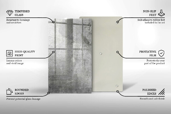 Zaščitna plošča za štedilnik Tekstura betona