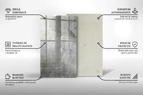 Zaščitna plošča za štedilnik Tekstura betona