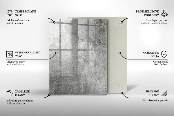 Zaščitna plošča za štedilnik Tekstura betona