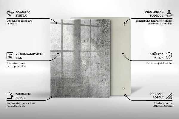 Zaščitna plošča za štedilnik Tekstura betona
