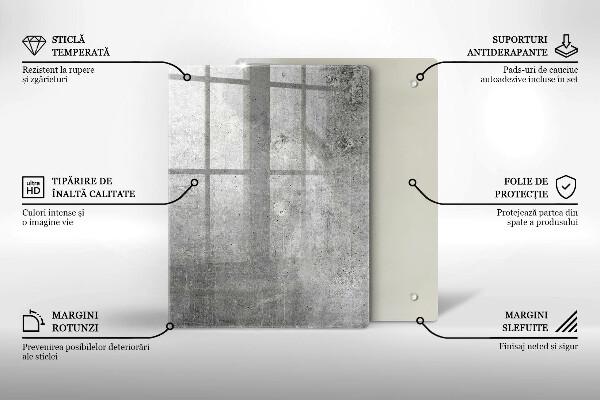 Zaščitna plošča za štedilnik Tekstura betona