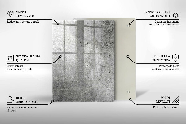 Zaščitna plošča za štedilnik Tekstura betona