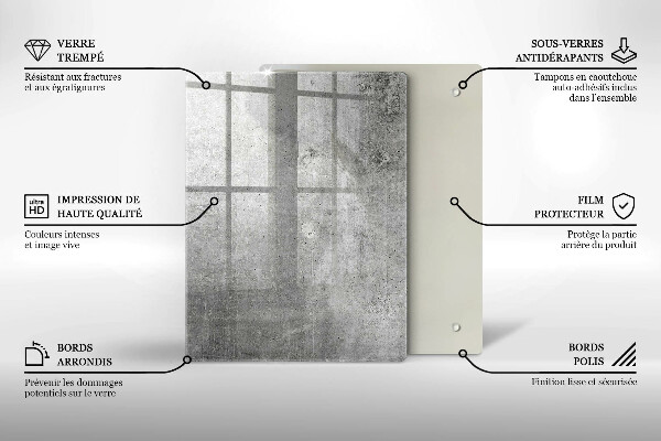 Zaščitna plošča za štedilnik Tekstura betona