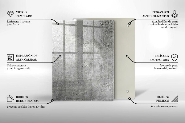 Zaščitna plošča za štedilnik Tekstura betona