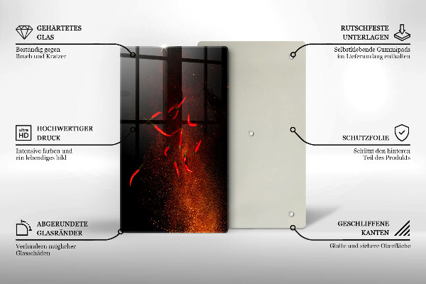 Zaščitna plošča za štedilnik Pekoče čili paprike