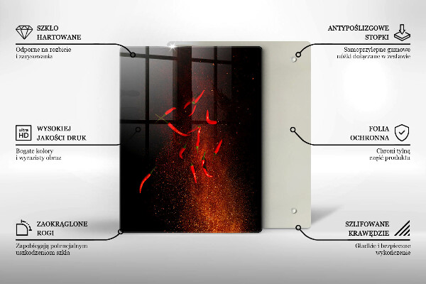 Zaščitna plošča za štedilnik Pekoče čili paprike