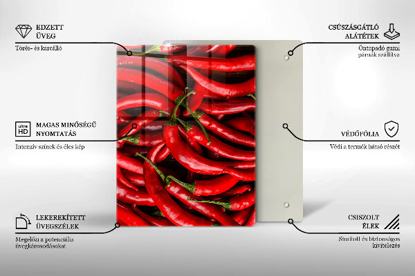 Zaščitna plošča za štedilnik Pekoče čili paprike