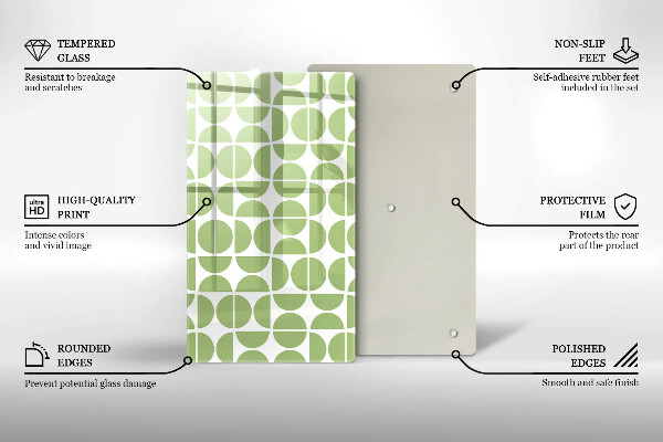 Zaščitna plošča za štedilnik Vzorec boho oblik