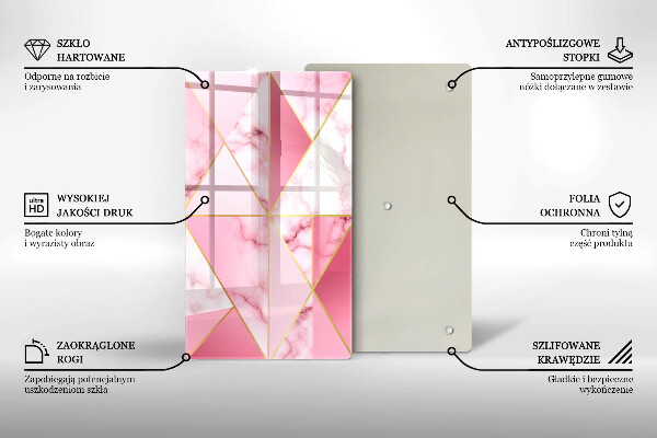 Zaščitna plošča za štedilnik Geometrijski marmor