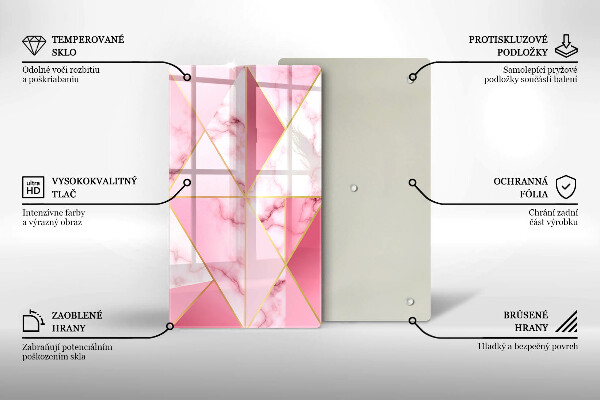 Zaščitna plošča za štedilnik Geometrijski marmor