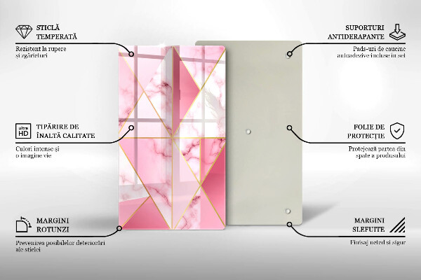 Zaščitna plošča za štedilnik Geometrijski marmor