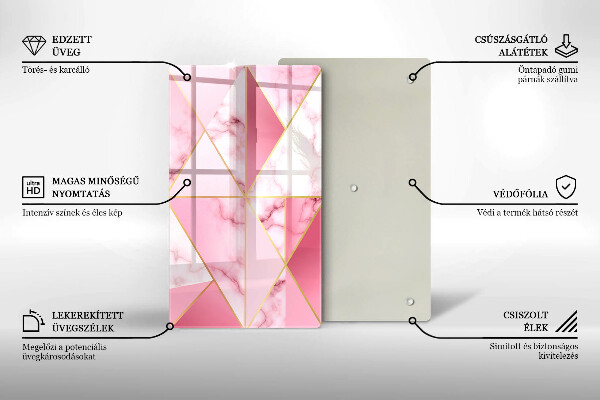 Zaščitna plošča za štedilnik Geometrijski marmor