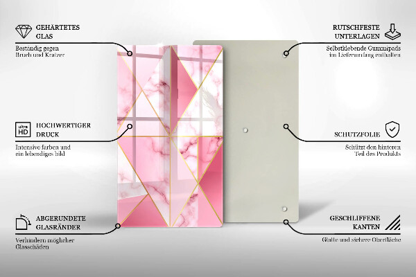Zaščitna plošča za štedilnik Geometrijski marmor