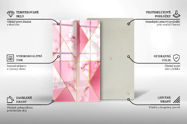 Zaščitna plošča za štedilnik Geometrijski marmor