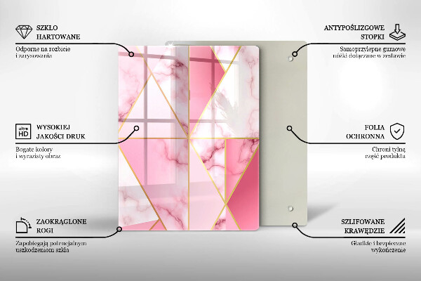 Zaščitna plošča za štedilnik Geometrijski marmor