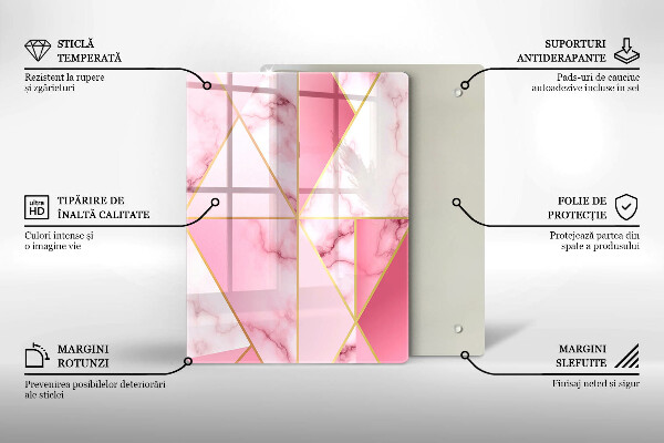 Zaščitna plošča za štedilnik Geometrijski marmor