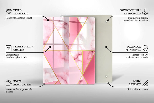 Zaščitna plošča za štedilnik Geometrijski marmor