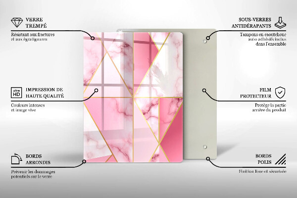 Zaščitna plošča za štedilnik Geometrijski marmor