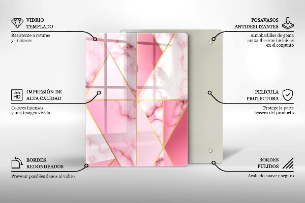 Zaščitna plošča za štedilnik Geometrijski marmor