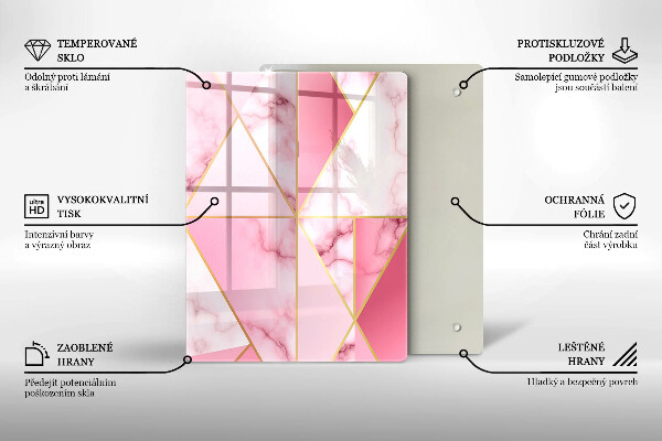 Zaščitna plošča za štedilnik Geometrijski marmor