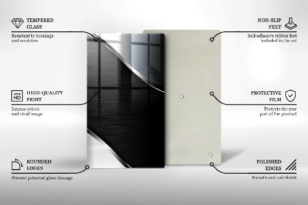 Zaščitna plošča za štedilnik Kovinska abstrakcija