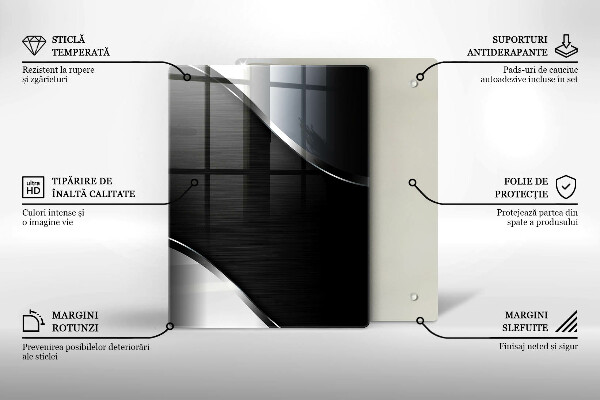 Zaščitna plošča za štedilnik Kovinska abstrakcija