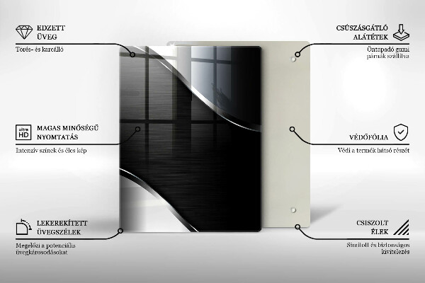Zaščitna plošča za štedilnik Kovinska abstrakcija
