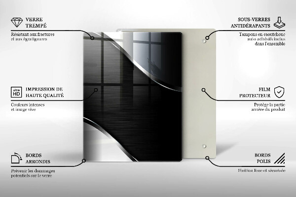 Zaščitna plošča za štedilnik Kovinska abstrakcija