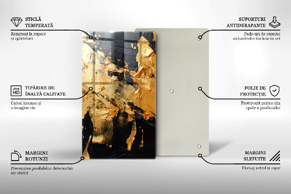 Zaščitna plošča za štedilnik Elegantna tekstura barve