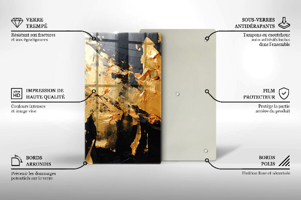 Zaščitna plošča za štedilnik Elegantna tekstura barve