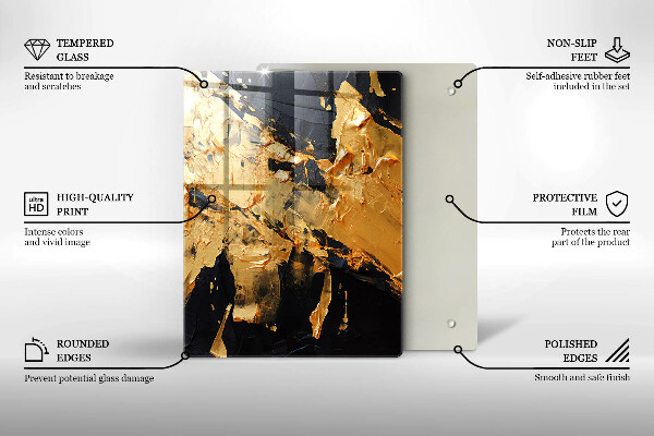 Zaščitna plošča za štedilnik Elegantna tekstura barve