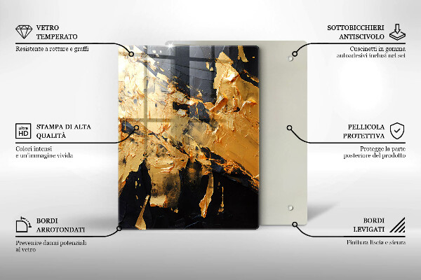 Zaščitna plošča za štedilnik Elegantna tekstura barve