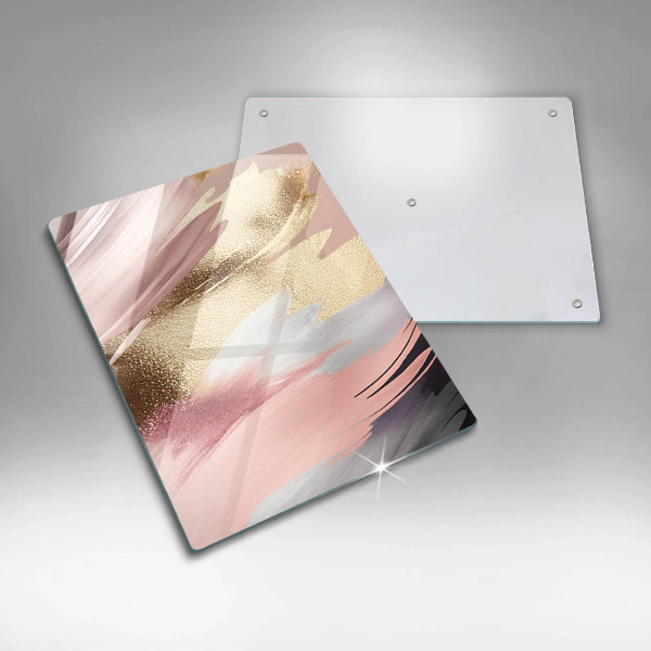 Zaščitna steklena plošča za štedilnik Pastelni madeži