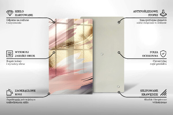 Zaščitna steklena plošča za štedilnik Pastelni madeži