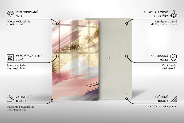 Zaščitna steklena plošča za štedilnik Pastelni madeži