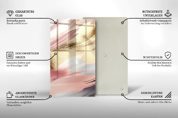 Zaščitna steklena plošča za štedilnik Pastelni madeži