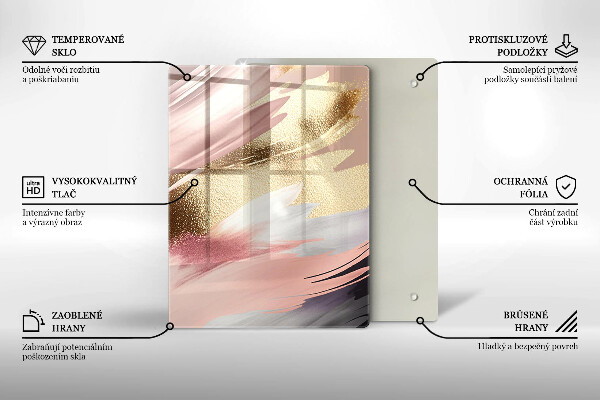 Zaščitna steklena plošča za štedilnik Pastelni madeži