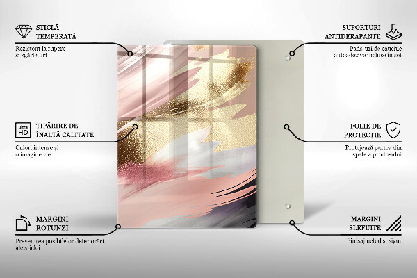 Zaščitna steklena plošča za štedilnik Pastelni madeži