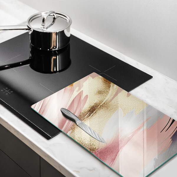 Zaščitna steklena plošča za štedilnik Pastelni madeži