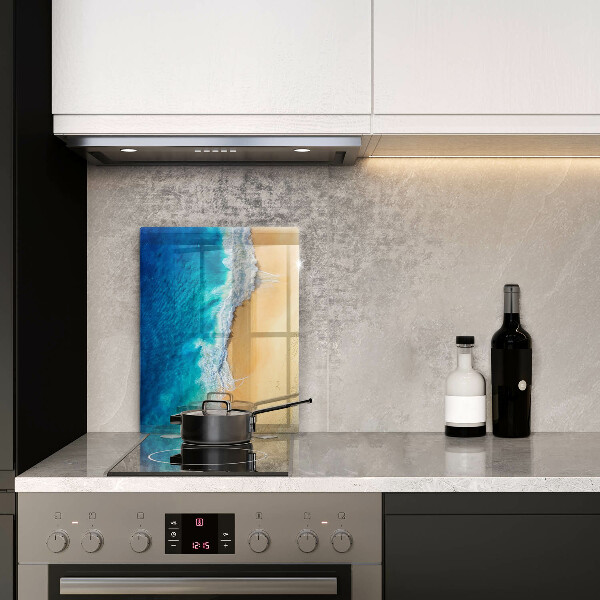 Zaščitna steklena plošča za štedilnik Plaža in morje