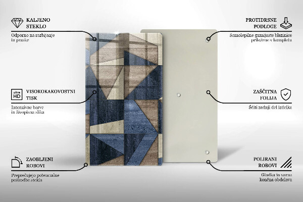 Zaščitna plošča za štedilnik Geometrijska abstrakcija