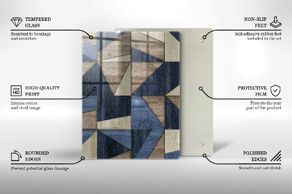 Zaščitna plošča za štedilnik Geometrijska abstrakcija