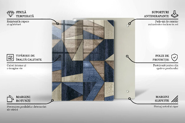 Zaščitna plošča za štedilnik Geometrijska abstrakcija